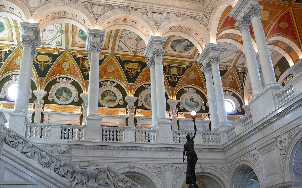 Foto van het interieur van de Library of Commons in Washinton.