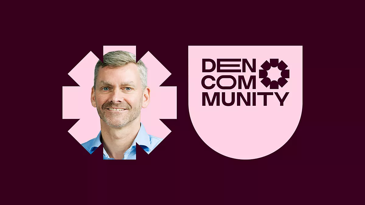 Foto van Bud Scheffer en logo van de DEN Community